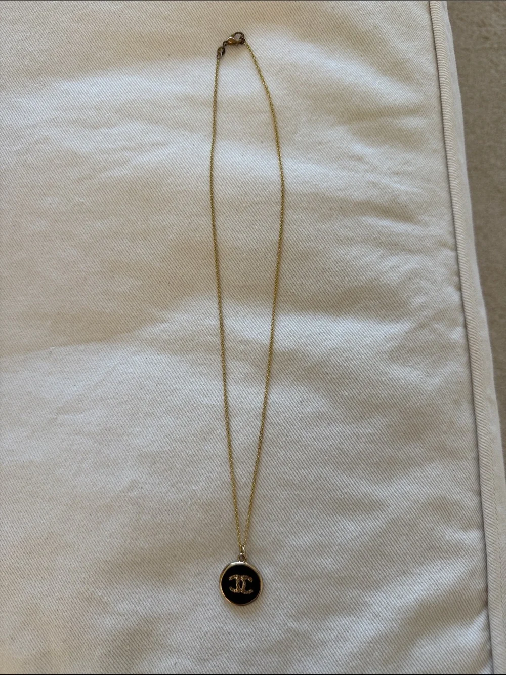 Chanel button Pendant Necklace